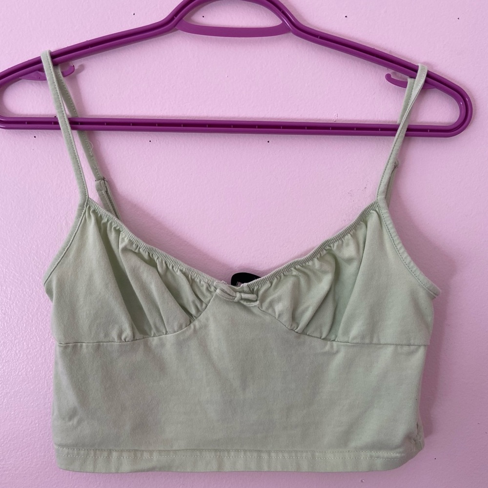 Green Crop Top